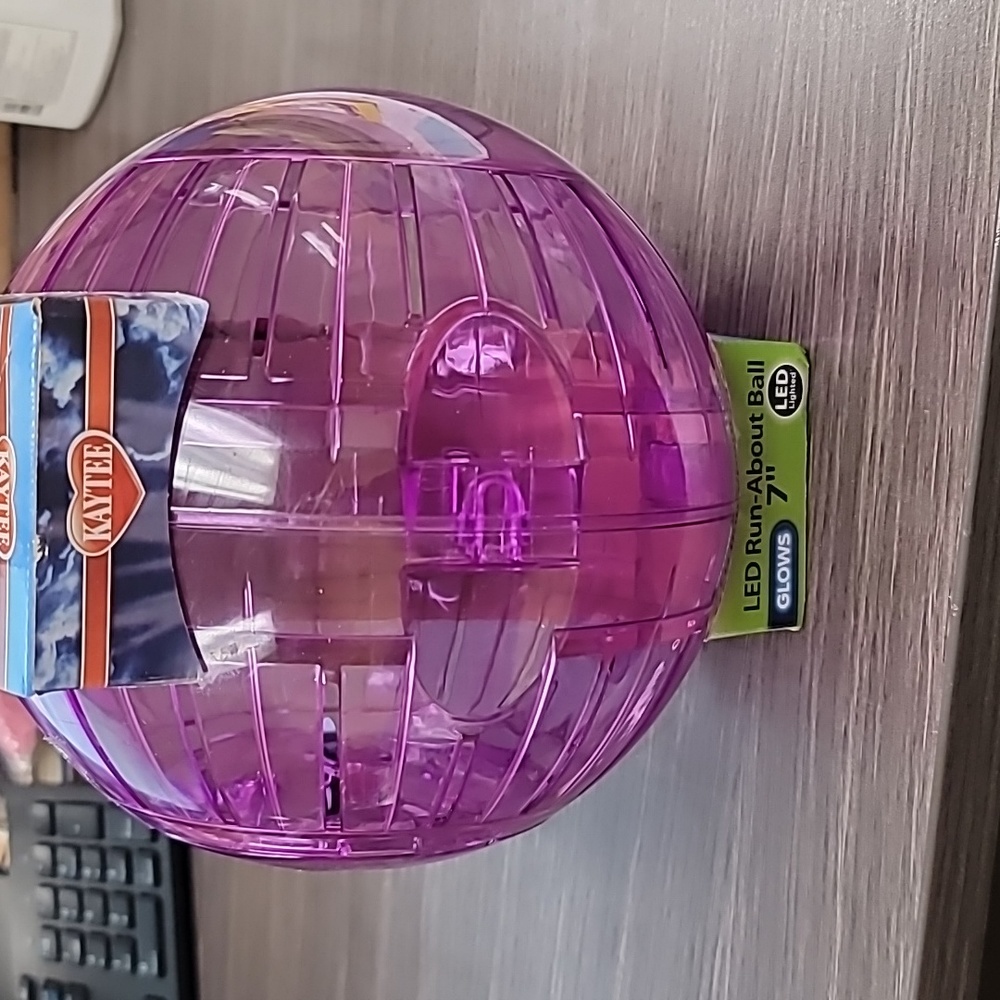 🥳Host pick🥳Kaytee 7" LED Run-About Exercise Ball Hamsters & Gerbils - Picture 3 of 6